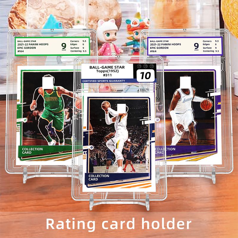 Plastic Mini Slab Stand Easel Clear Sliding Display 35PT Trading Game Sport Card Display Stand (1)