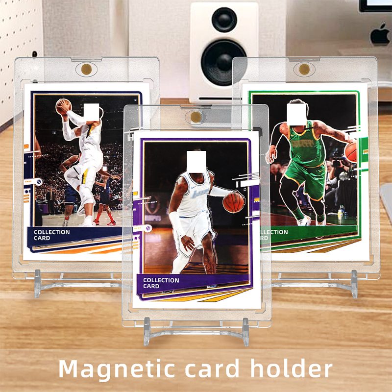 Plastic Mini Slab Stand Easel Clear Sliding Display 35PT Trading Game Sport Card Display Stand (2)