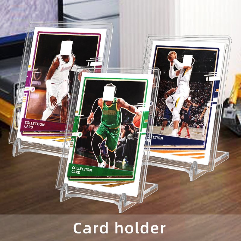 Plastic Mini Slab Stand Easel Clear Sliding Display 35PT Trading Game Sport Card Display Stand (3)
