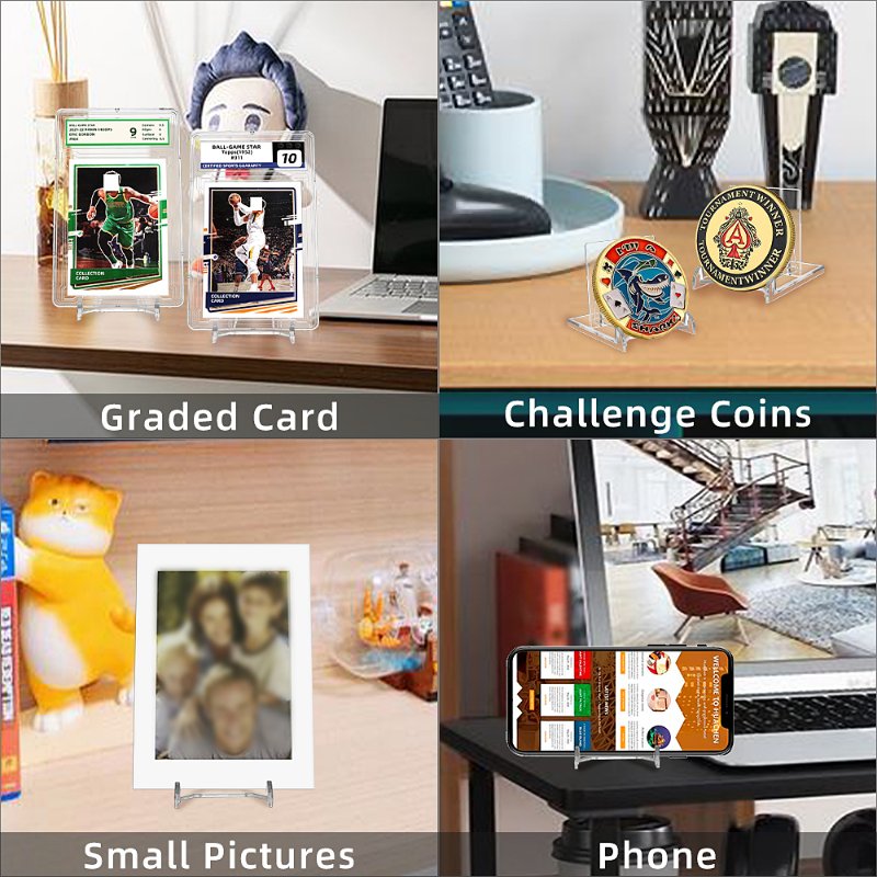 Plastic Mini Slab Stand Easel Clear Sliding Display 35PT Trading Game Sport Card Display Stand (4)