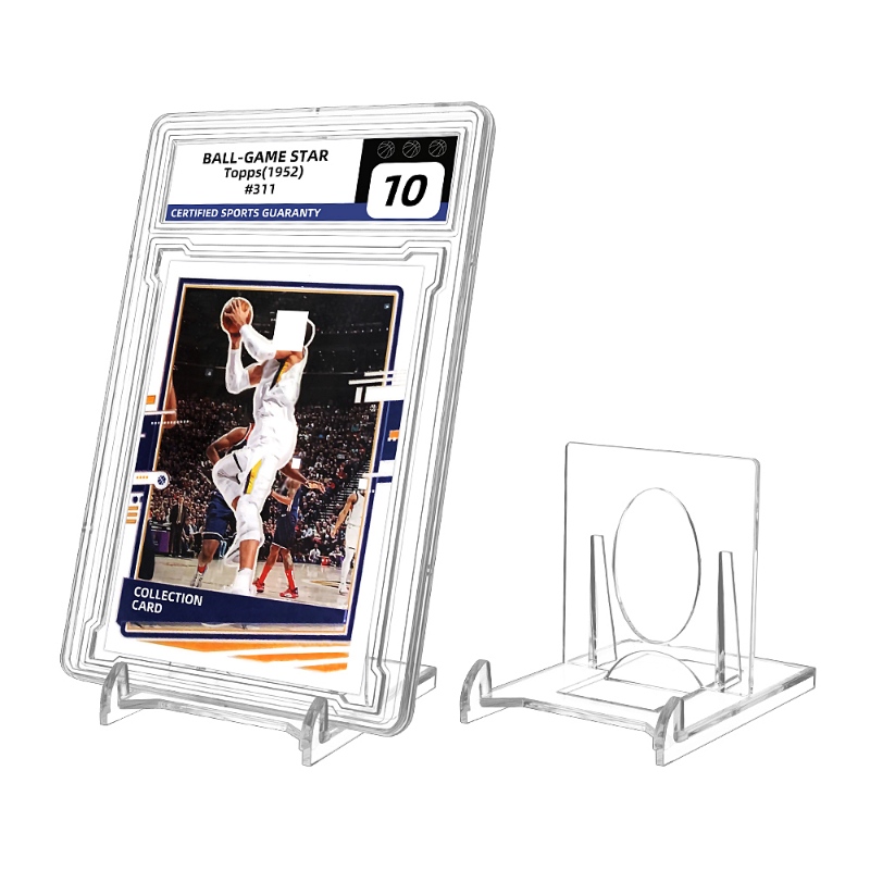 Plastic Mini Slab Stand Easel Clear Sliding Display 35PT Trading Game Sport Card Display Stand (5)