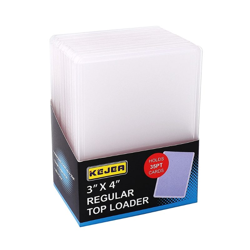 Super Clear Regular for Standard Card Slightly Flexible Top Loader Card Sleeves Premium Hard Plastic Card Protectors&ndash;White