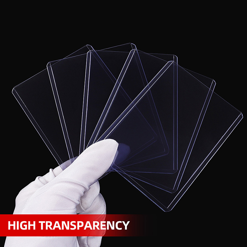 Super Clear Regular for Standard Card Slightly Flexible Top Loader Card Sleeves Premium Hard Plastic Card Protectors
