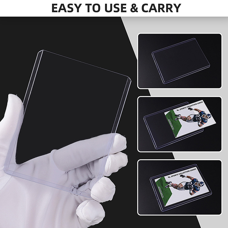 Super Clear Regular for Standard Card Slightly Flexible Top Loader Card Sleeves Premium Hard Plastic Card Protectors1