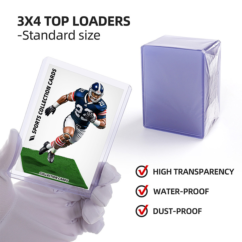 Super Clear Regular for Standard Card Slightly Flexible Top Loader Card Sleeves Premium Hard Plastic Card Protectors8