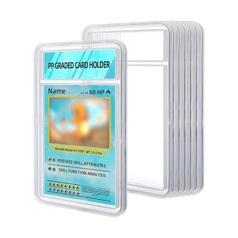 Transparent PP Graded Trading Card Sport Holder Baseball Graded Card Slab Psaed Slab Protector Cases (16)