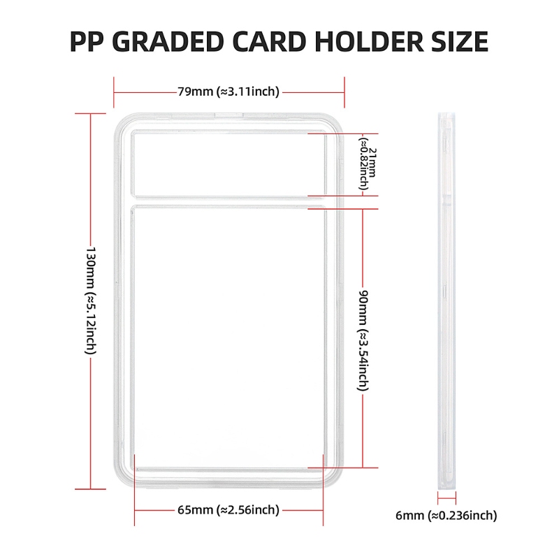 Transparent PP Graded Trading Card Sport Holder Baseball Graded Card Slab Psaed Slab Protector Cases (26)