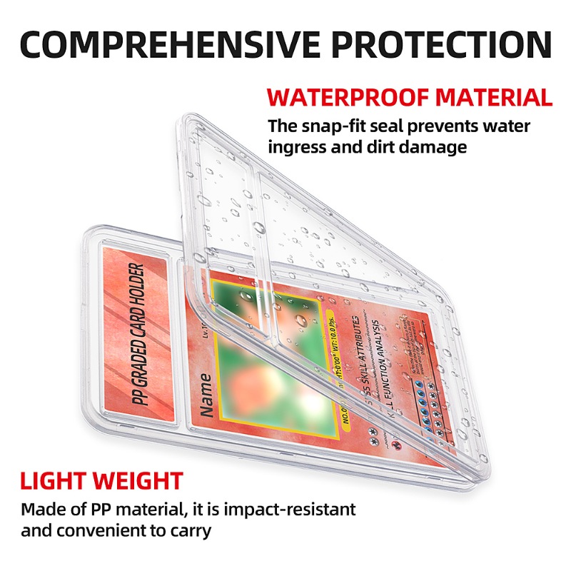 Transparent PP Graded Trading Card Sport Holder Baseball Graded Card Slab Psaed Slab Protector Cases (5)