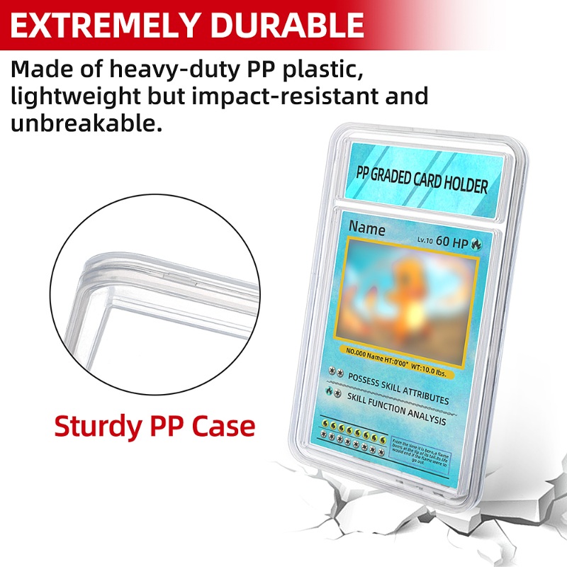 Transparent PP Graded Trading Card Sport Holder Baseball Graded Card Slab Psaed Slab Protector Cases (6)