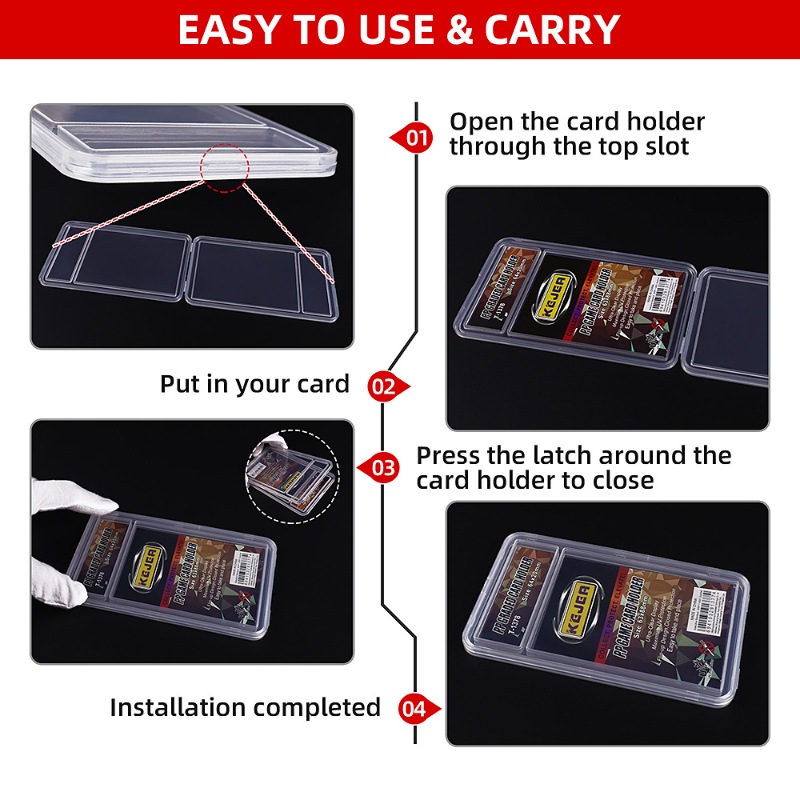 Transparent PP Graded Trading Card Sport Holder Baseball Graded Card Slab Psaed Slab Protector Cases (9)