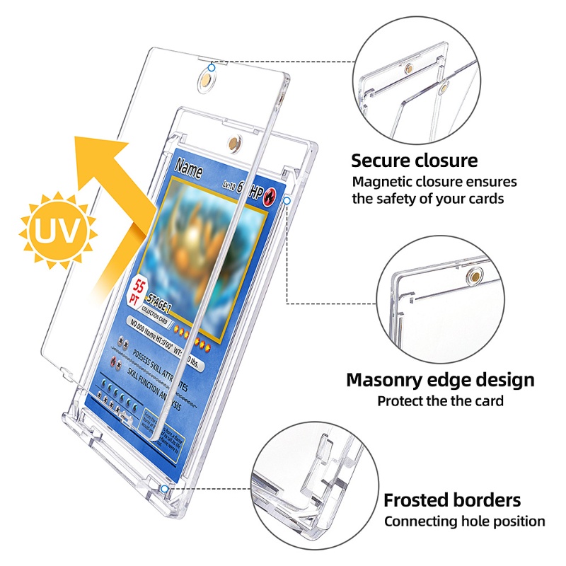 Wholesale 55 Pt 100% UV Protection Ultra Clear Rigid Case Magnetic Card (17)