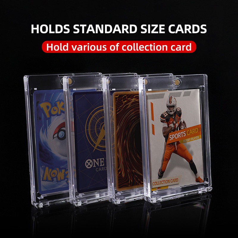 Wholesale Sport Baseball Clear Plastic Top loader One Touch Sleeve Case Trading Cards (2)
