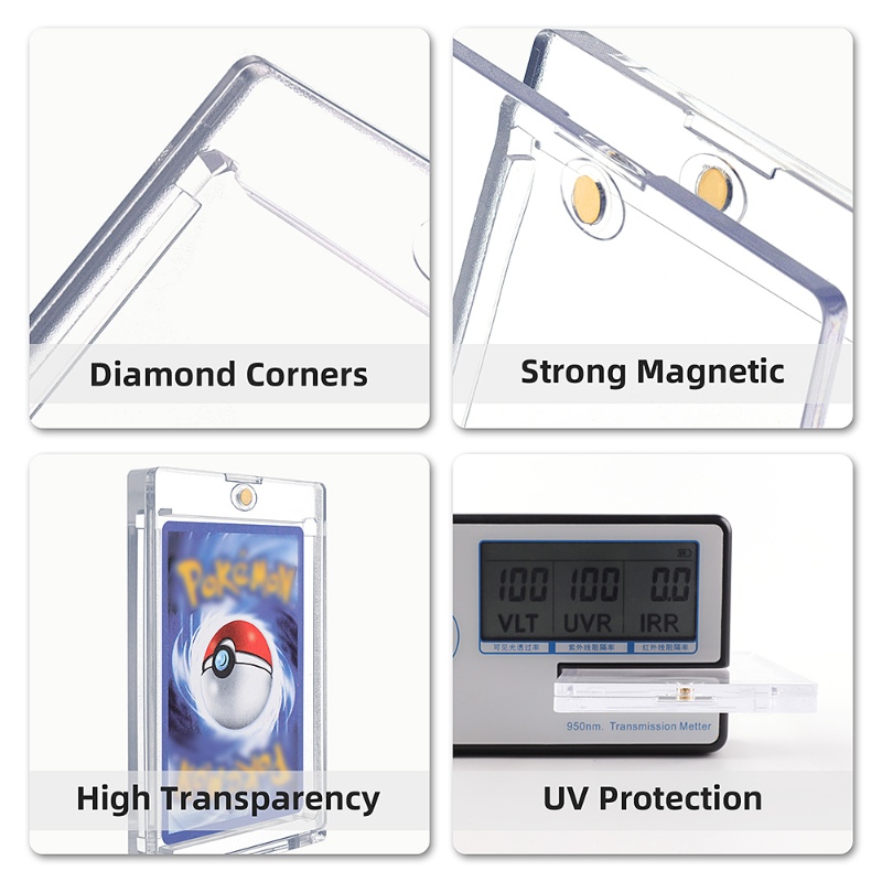 Wholesale Sport Baseball Clear Plastic Top loader One Touch Sleeve Case Trading Cards (3)