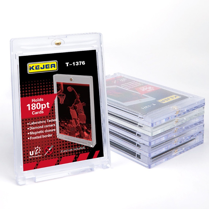 Wholesale Sport Baseball Clear Plastic Top loader One Touch Sleeve Case Trading Cards (6)