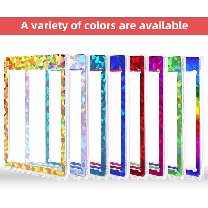 Custom Colorful One Touch Magnetic Card Holder Gold Color Baseball Card Case Trading Sports Card Holder for Display4