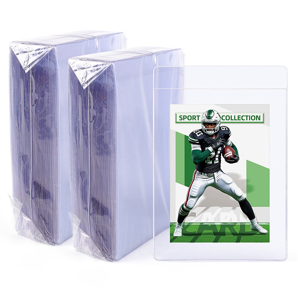 Kejea New Semi Rigid Card Holder Clear PVC for Basketball Football MTG Game Cards Customizable