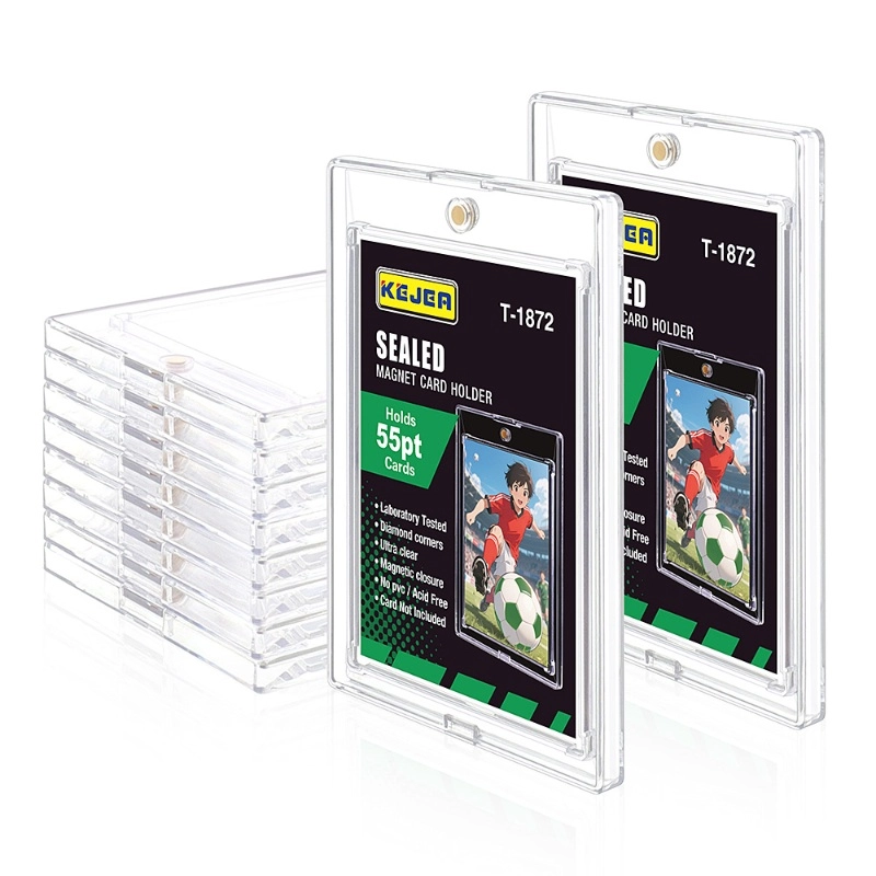 55PT sealed magnetic card holder for sports and trading cards in bulk supply